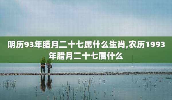 阴历93年腊月二十七属什么生肖,农历1993年腊月二十七属什么