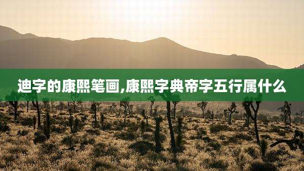 迪字的康熙笔画,康熙字典帝字五行属什么