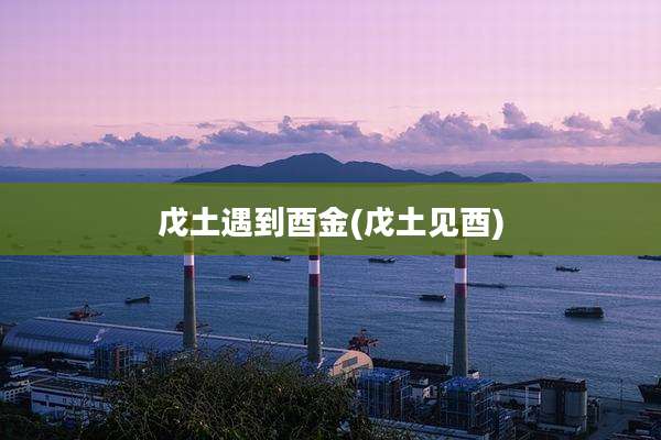 戊土遇到酉金(戊土见酉)
