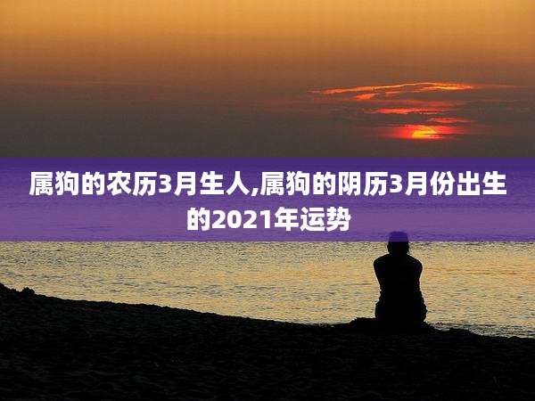 属狗的农历3月生人,属狗的阴历3月份出生的2021年运势
