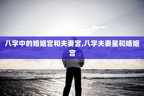 八字中的婚姻宫和夫妻宫,八字夫妻星和婚姻宫