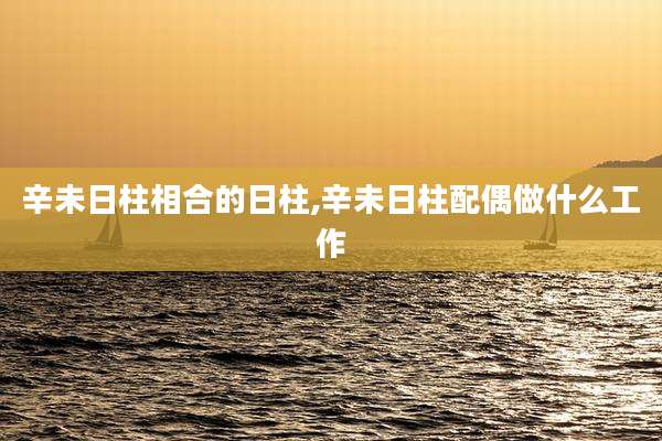 辛未日柱相合的日柱,辛未日柱配偶做什么工作