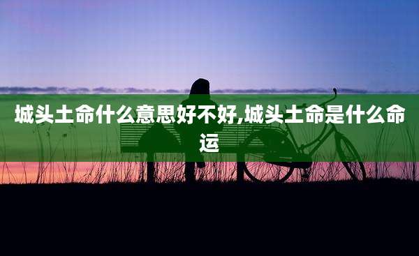 城头土命什么意思好不好,城头土命是什么命运