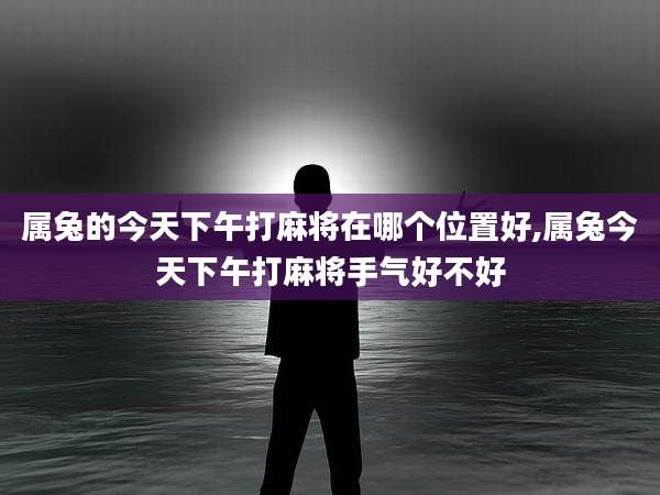 属兔的今天下午打麻将在哪个位置好,属兔今天下午打麻将手气好不好