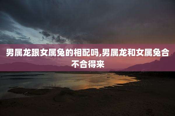 男属龙跟女属兔的相配吗,男属龙和女属兔合不合得来