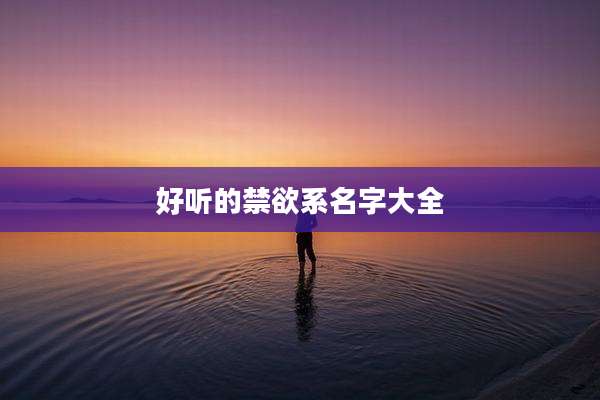 好听的禁欲系名字大全