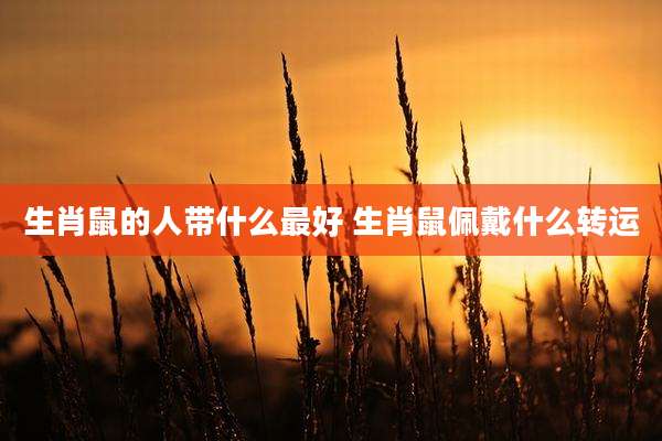 生肖鼠的人带什么最好 生肖鼠佩戴什么转运