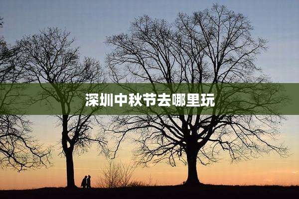 深圳中秋节去哪里玩