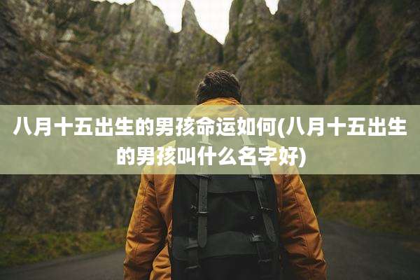 八月十五出生的男孩命运如何(八月十五出生的男孩叫什么名字好)