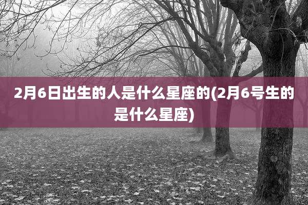 2月6日出生的人是什么星座的(2月6号生的是什么星座)
