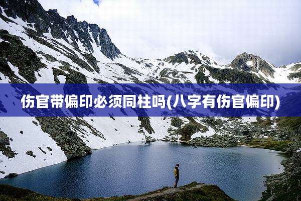伤官带偏印必须同柱吗(八字有伤官偏印)