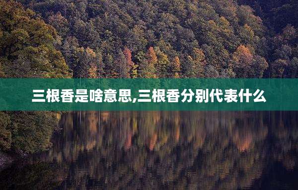 三根香是啥意思,三根香分别代表什么