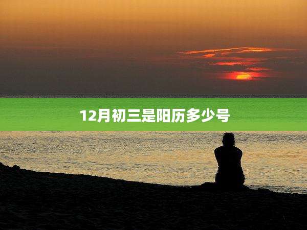 12月初三是阳历多少号