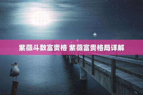 紫薇斗数富贵格 紫薇富贵格局详解