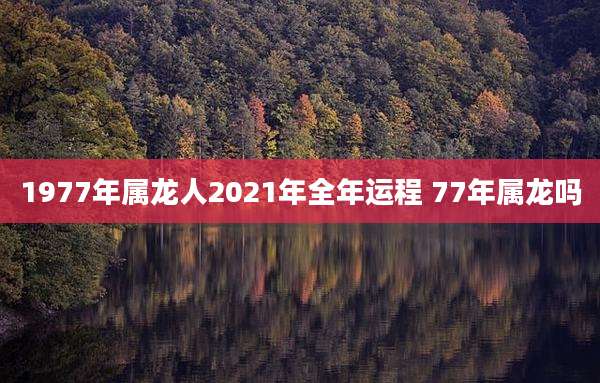 1977年属龙人2021年全年运程 77年属龙吗
