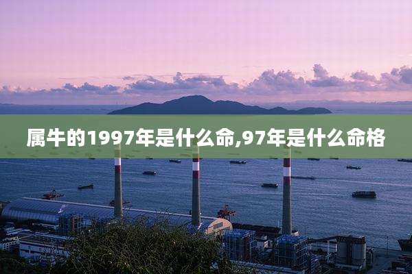 属牛的1997年是什么命,97年是什么命格