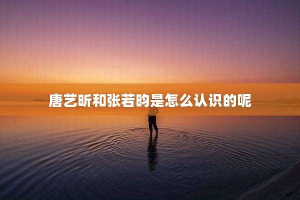 唐艺昕和张若昀是怎么认识的呢