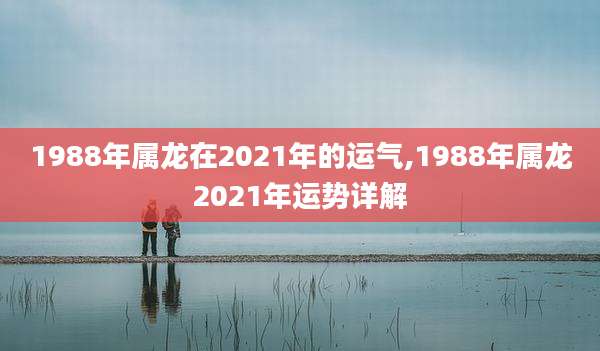 1988年属龙在2021年的运气,1988年属龙2021年运势详解