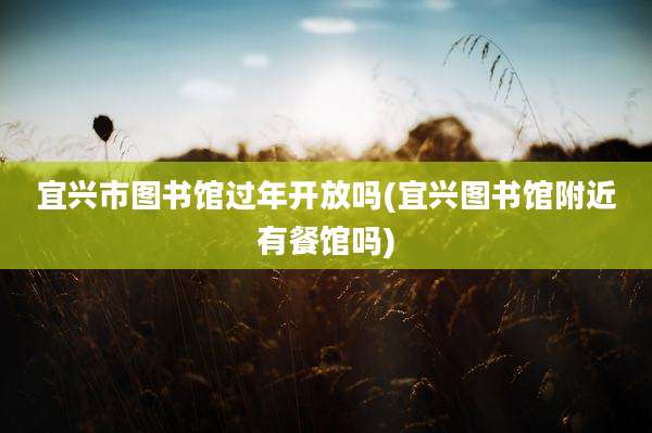 宜兴市图书馆过年开放吗(宜兴图书馆附近有餐馆吗)