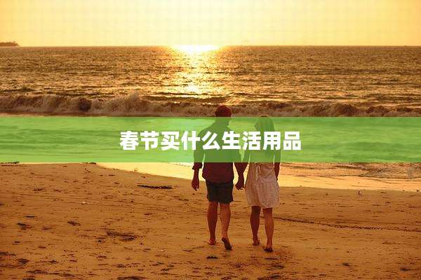 春节买什么生活用品