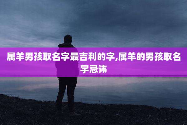 属羊男孩取名字最吉利的字,属羊的男孩取名字忌讳