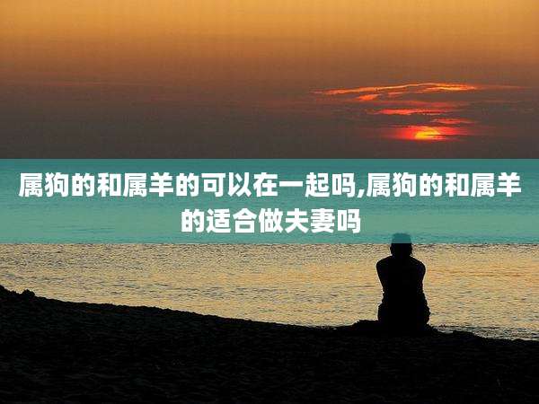 属狗的和属羊的可以在一起吗,属狗的和属羊的适合做夫妻吗