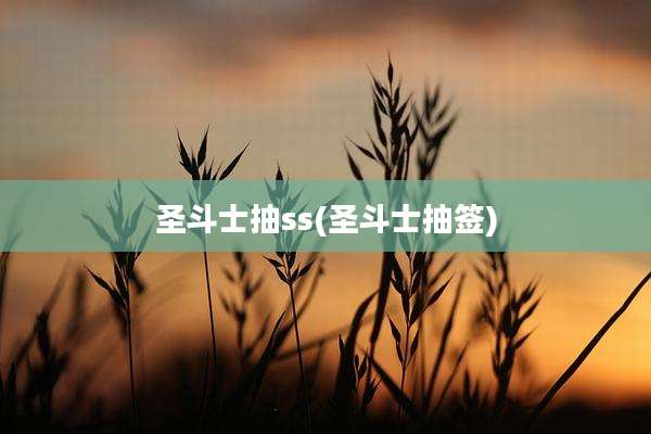 圣斗士抽ss(圣斗士抽签)