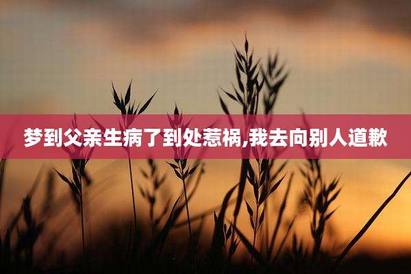 梦到父亲生病了到处惹祸,我去向别人道歉