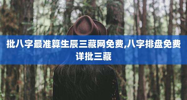 批八字最准算生辰三藏网免费,八字排盘免费详批三藏