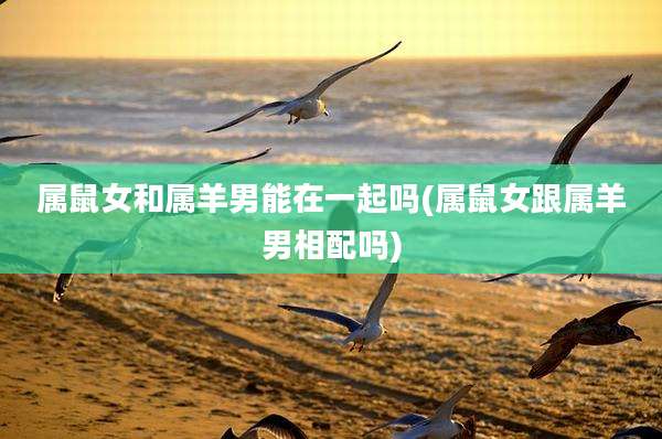 属鼠女和属羊男能在一起吗(属鼠女跟属羊男相配吗)