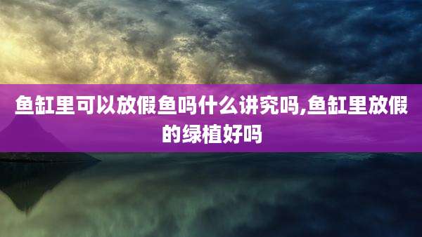 鱼缸里可以放假鱼吗什么讲究吗,鱼缸里放假的绿植好吗