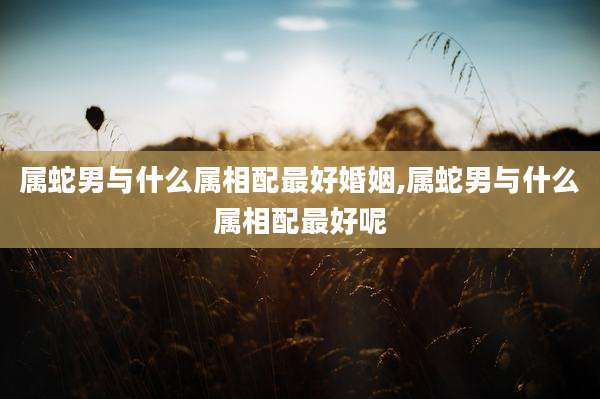 属蛇男与什么属相配最好婚姻,属蛇男与什么属相配最好呢