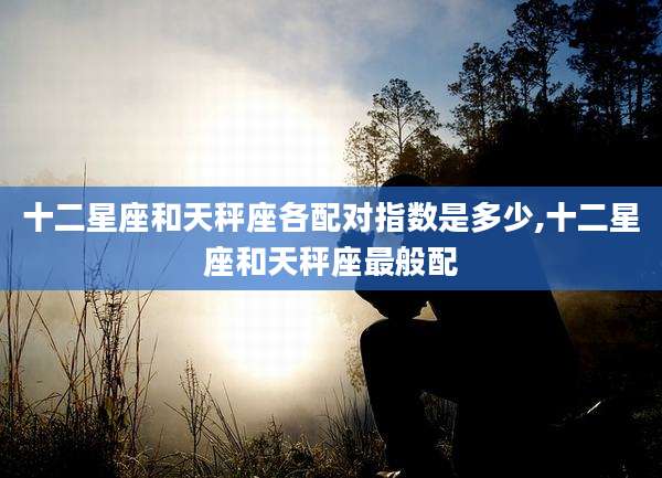十二星座和天秤座各配对指数是多少,十二星座和天秤座最般配