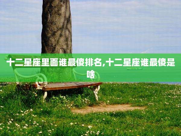 十二星座里面谁最傻排名,十二星座谁最傻是啥