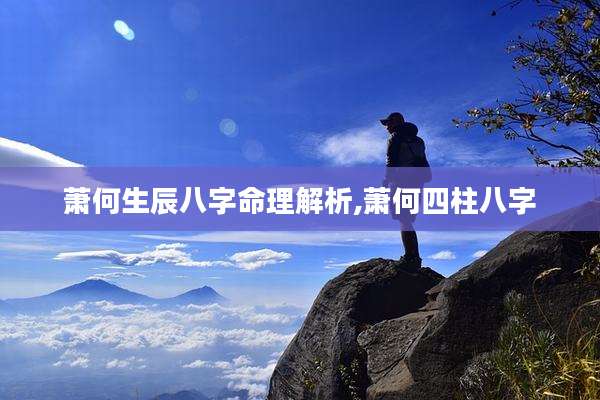 萧何生辰八字命理解析,萧何四柱八字