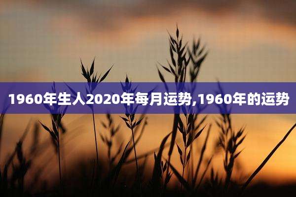 1960年生人2020年每月运势,1960年的运势