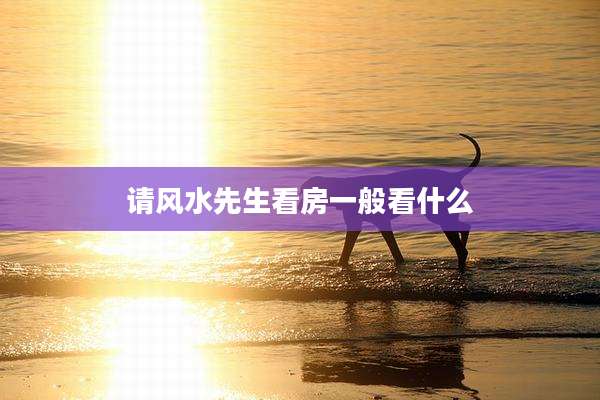 请风水先生看房一般看什么