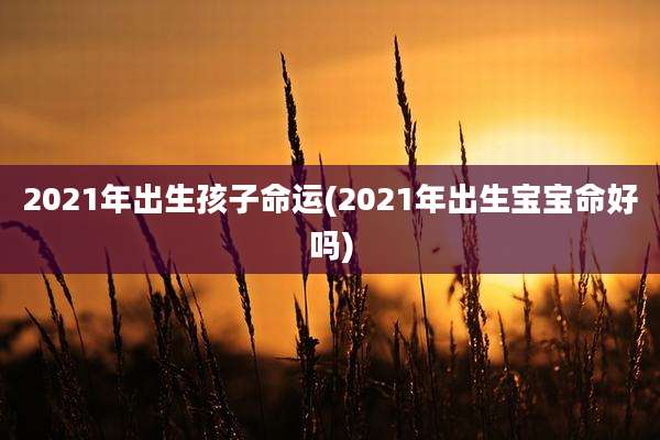 2021年出生孩子命运(2021年出生宝宝命好吗)