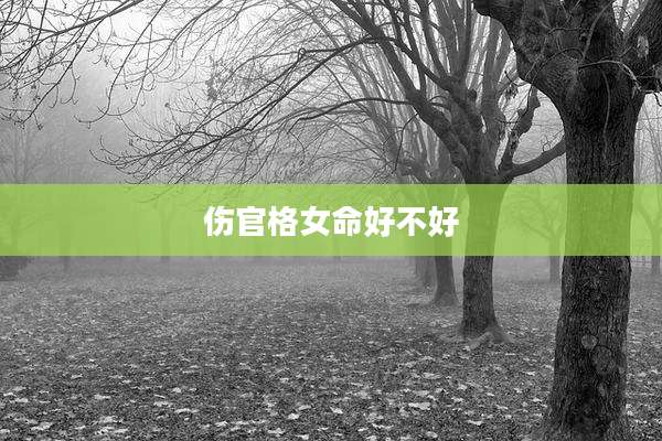 伤官格女命好不好