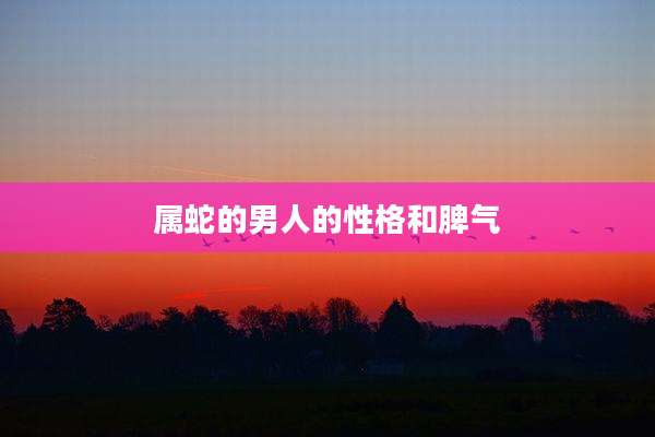属蛇的男人的性格和脾气