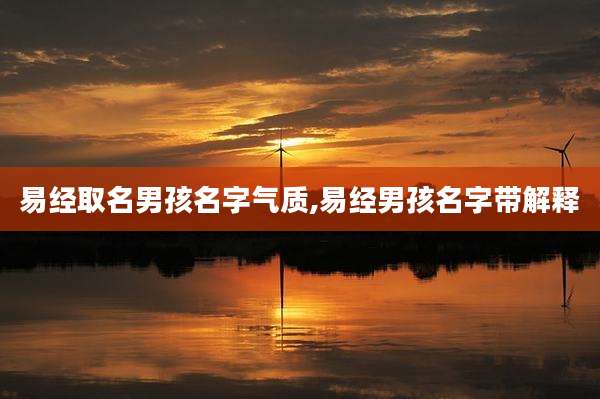 易经取名男孩名字气质,易经男孩名字带解释