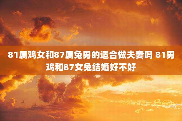 81属鸡女和87属兔男的适合做夫妻吗 81男鸡和87女兔结婚好不好