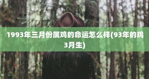 1993年三月份属鸡的命运怎么样(93年的鸡3月生)