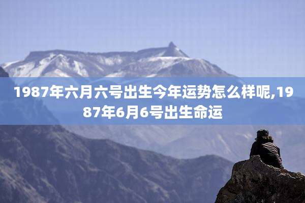 1987年六月六号出生今年运势怎么样呢,1987年6月6号出生命运