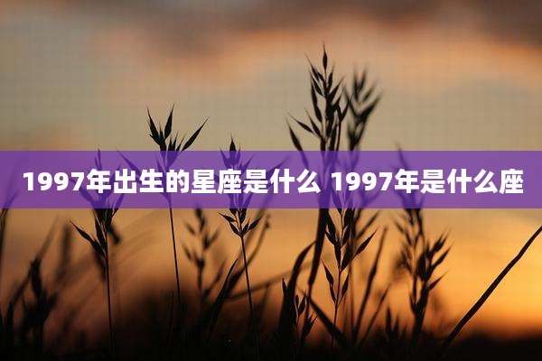 1997年出生的星座是什么 1997年是什么座