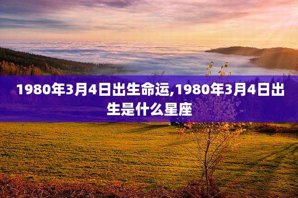 1980年3月4日出生命运,1980年3月4日出生是什么星座