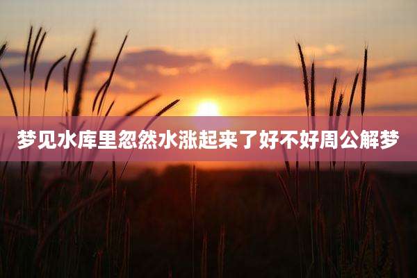 梦见水库里忽然水涨起来了好不好周公解梦