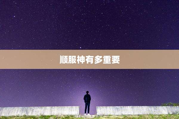 顺服神有多重要
