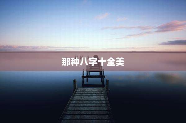那种八字十全美