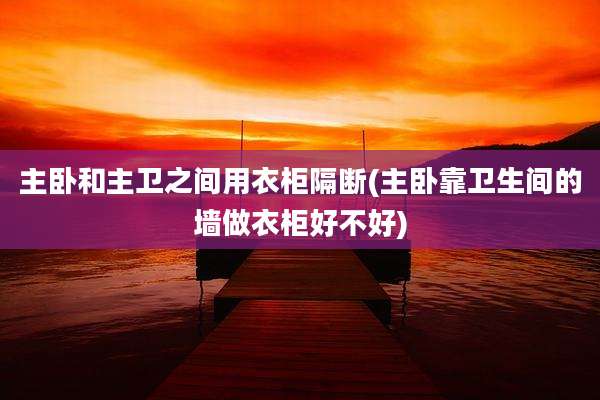 主卧和主卫之间用衣柜隔断(主卧靠卫生间的墙做衣柜好不好)